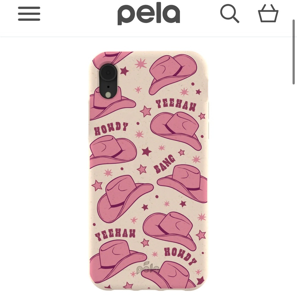 Pela case iPhone X - Never been used before, compostable, western cowgirl pink
